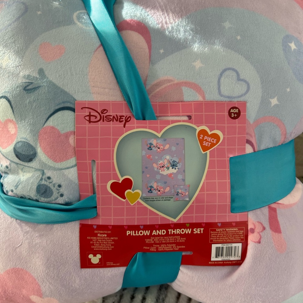 Disney Pillow and Throw Set with Stitch